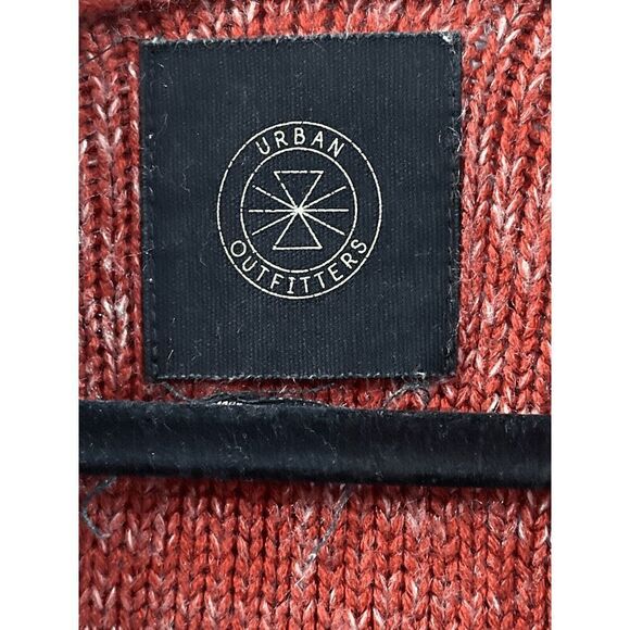 Urban Outfitters Colie Cardigan Women XS Red Acrylic Open Front Pockets Ribbed - Picture 3 of 6
